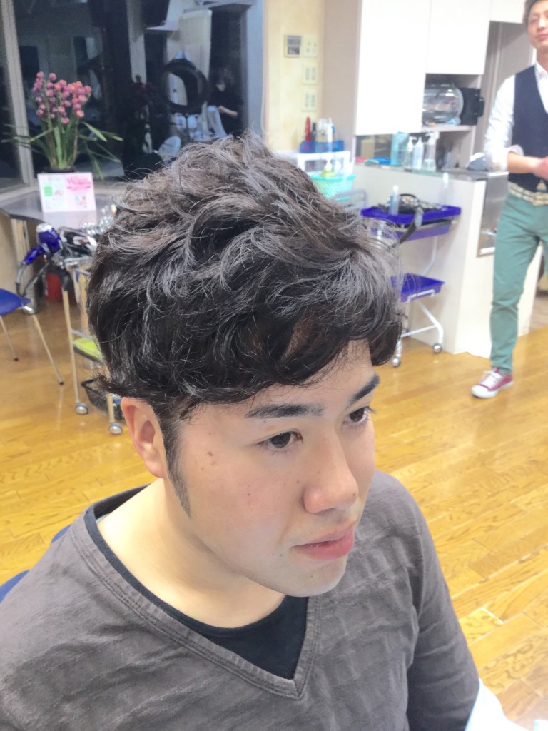 ミディアムショートパーマヘア アラカワhomme｜松本市メンズヘアーサロン アラカワオム